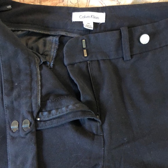 CALVIN KLEIN size 10 Classic Career Trouser Flat-front Pant Stretch Pockets Cozy - Picture 8 of 8